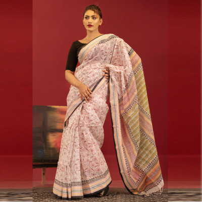 Pure Cotton Block Print Saree
