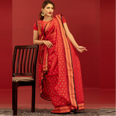 Pure Cotton Block Print Saree