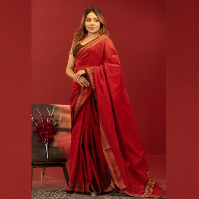 Pure Cotton Vegetable Dye Print Saree